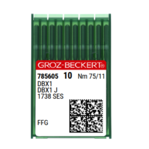 Agulha Groz-Beckert 75-11 FFG – DBX1-1738-16X257 – Ponta Esférica Fina – Caixa com 10 Unidades